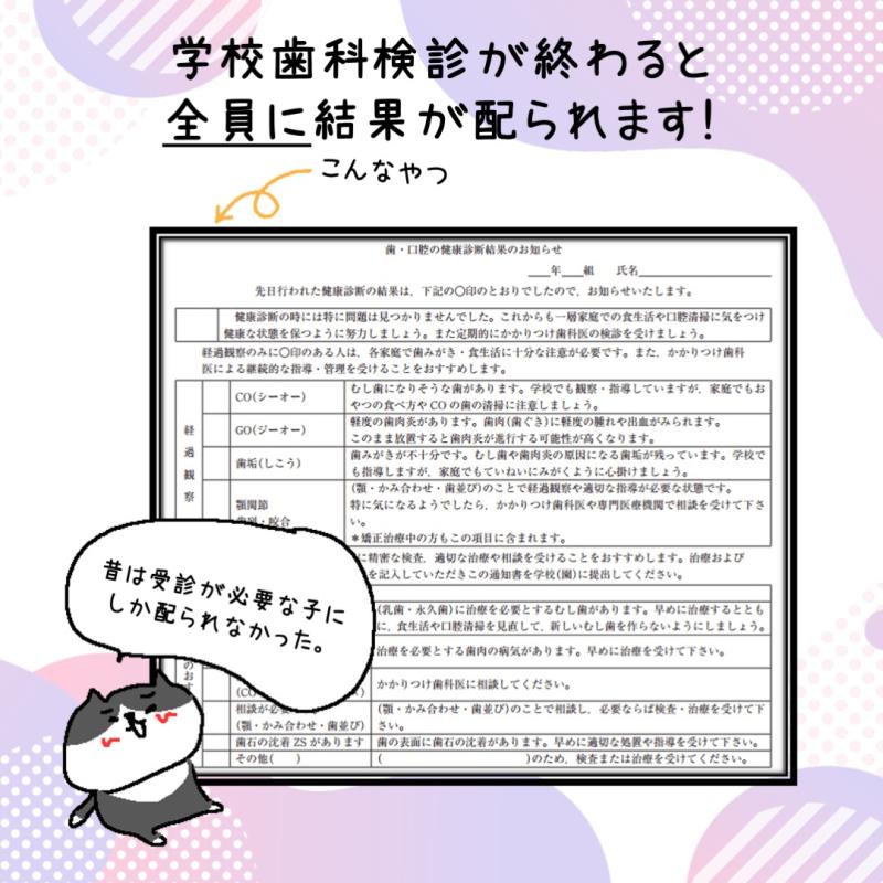 学校歯科検診について
